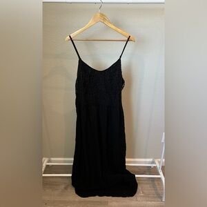Black Lace Top Maxi Dress Time||Tru